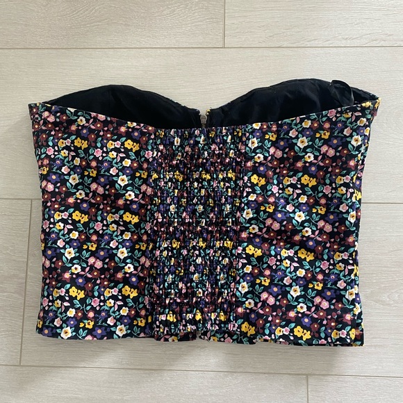 Talula Zip Up Floral Corset Top - Picture 3 of 4